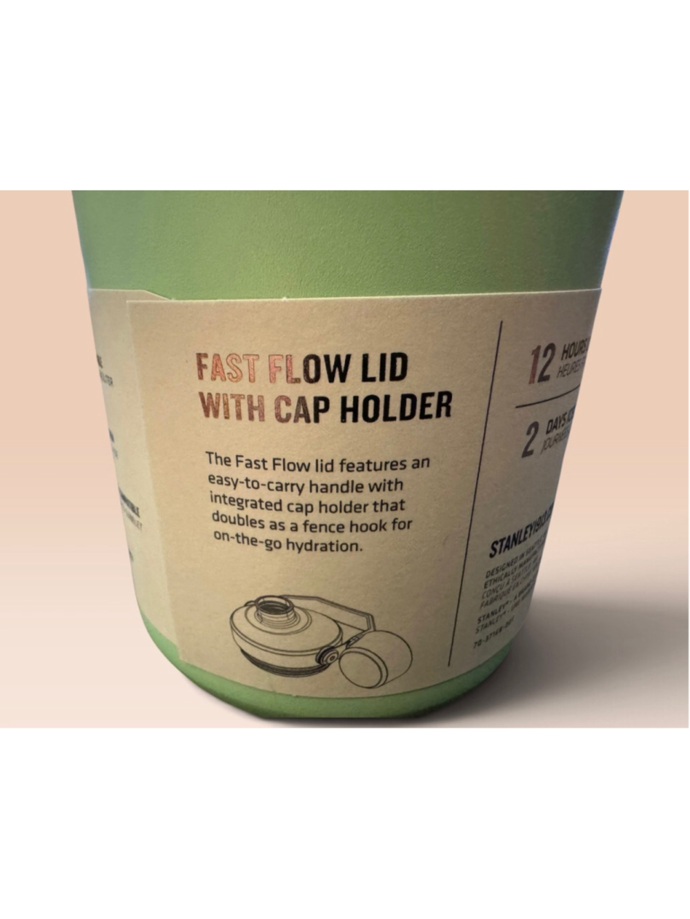 Stanley The IceFlow Fast Flow Tumbler Green Water Bottle 30 oz / 890 mL - Picture 4 of 7